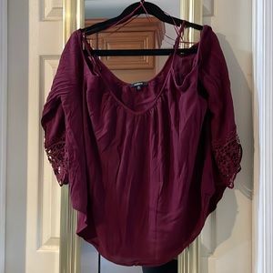 Ambiance cold shoulder shirt